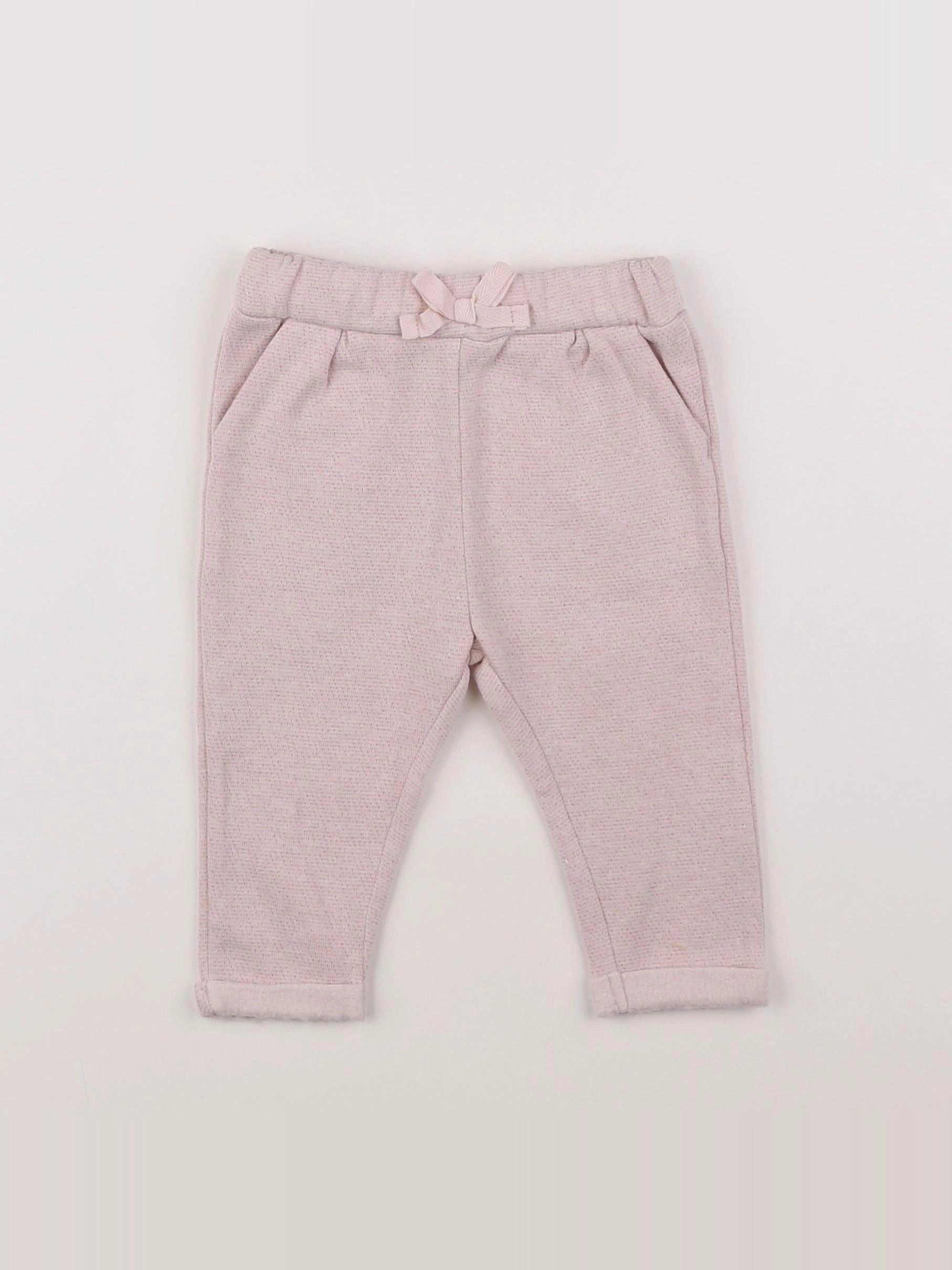 Vertbaudet - pantalon rose - 9 mois