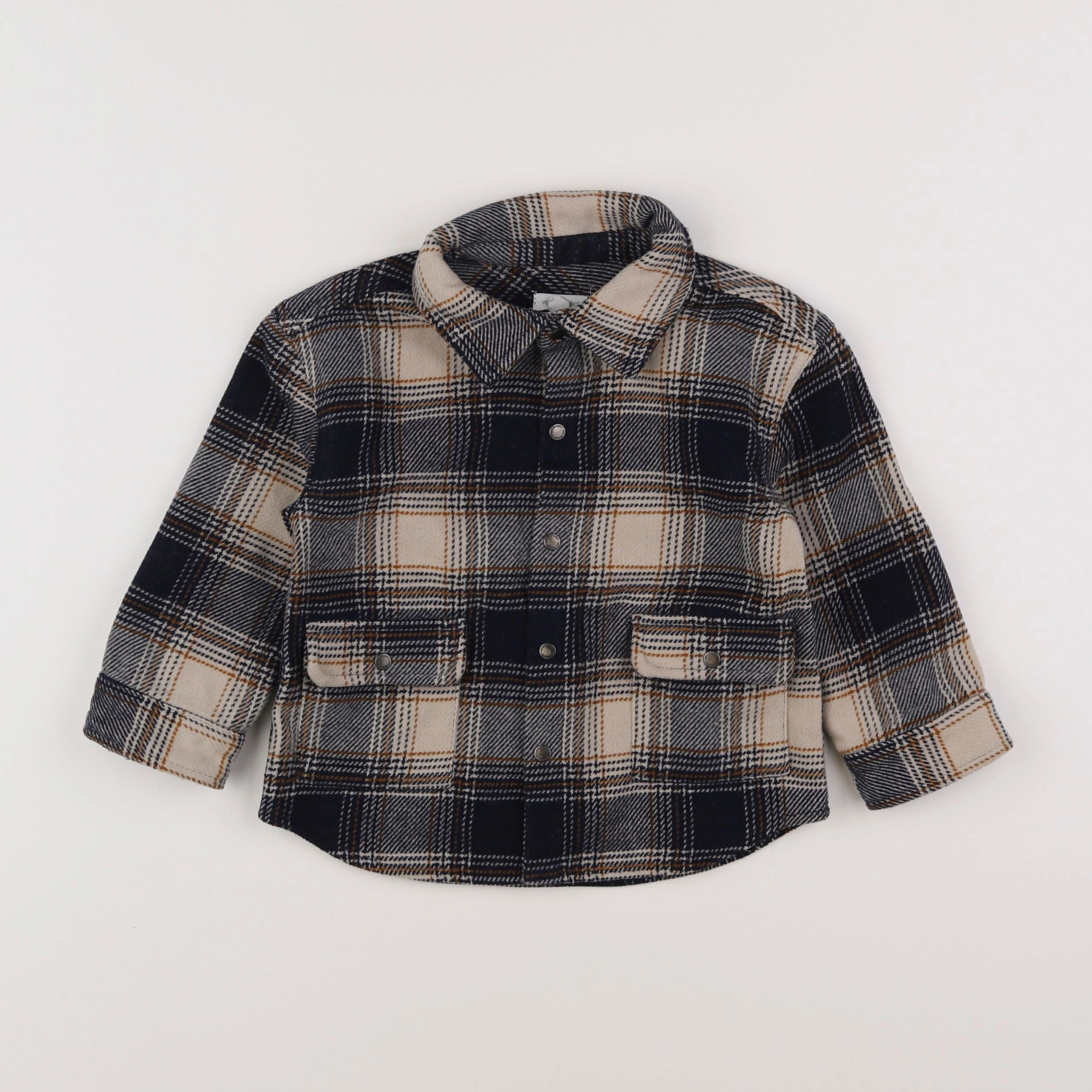 Vertbaudet - chemise beige - 2 ans