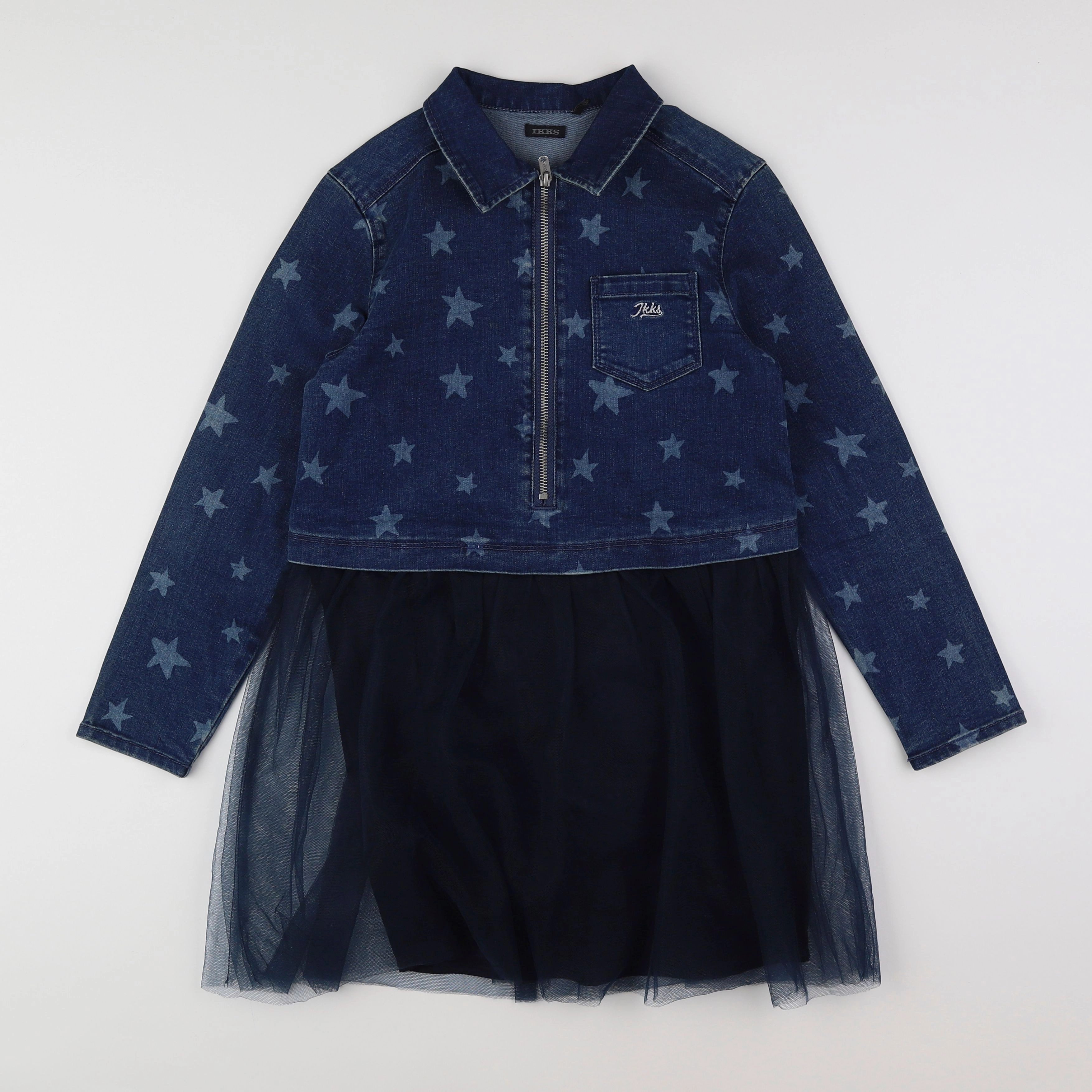 IKKS - robe bleu - 10 ans