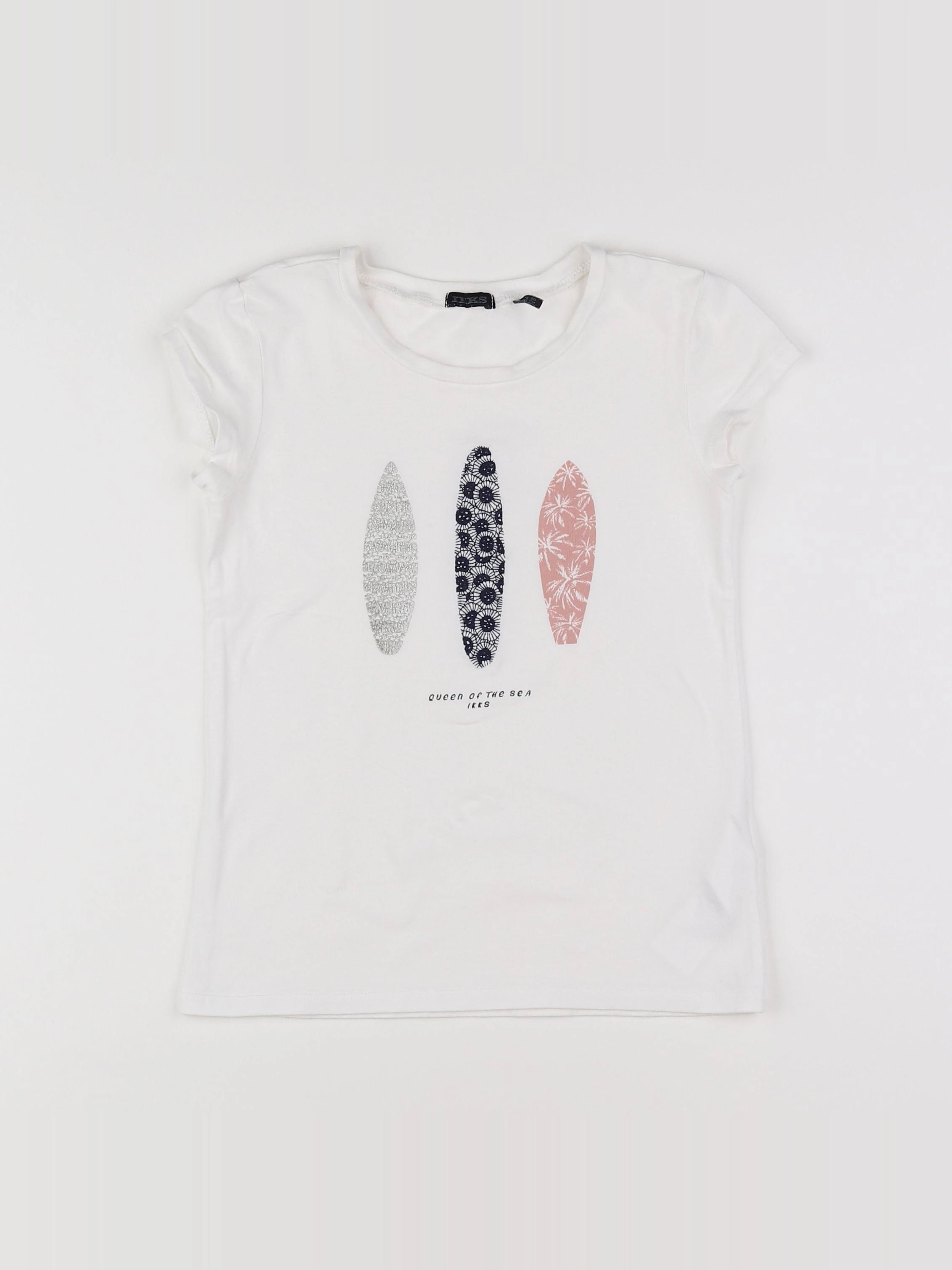 IKKS - tee-shirt blanc - 8 ans