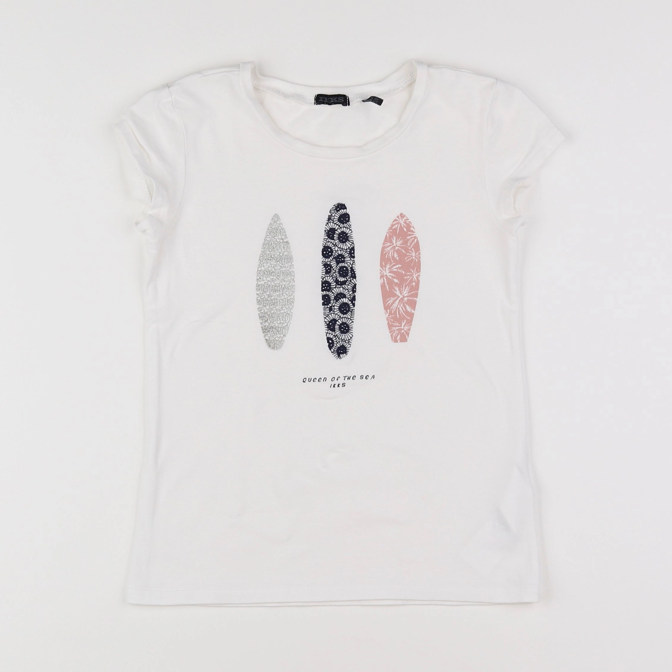IKKS - tee-shirt blanc - 8 ans