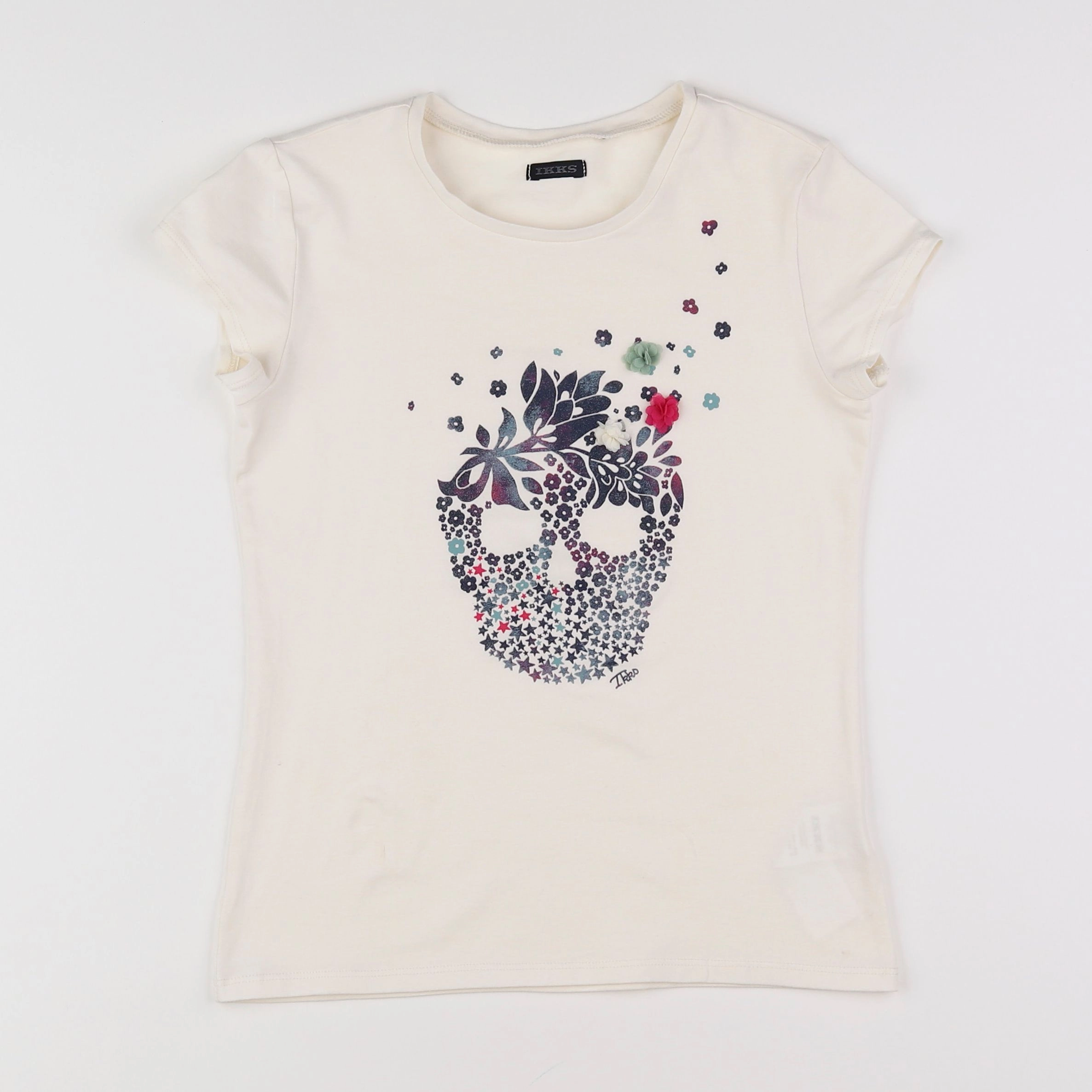 IKKS - tee-shirt blanc - 10 ans