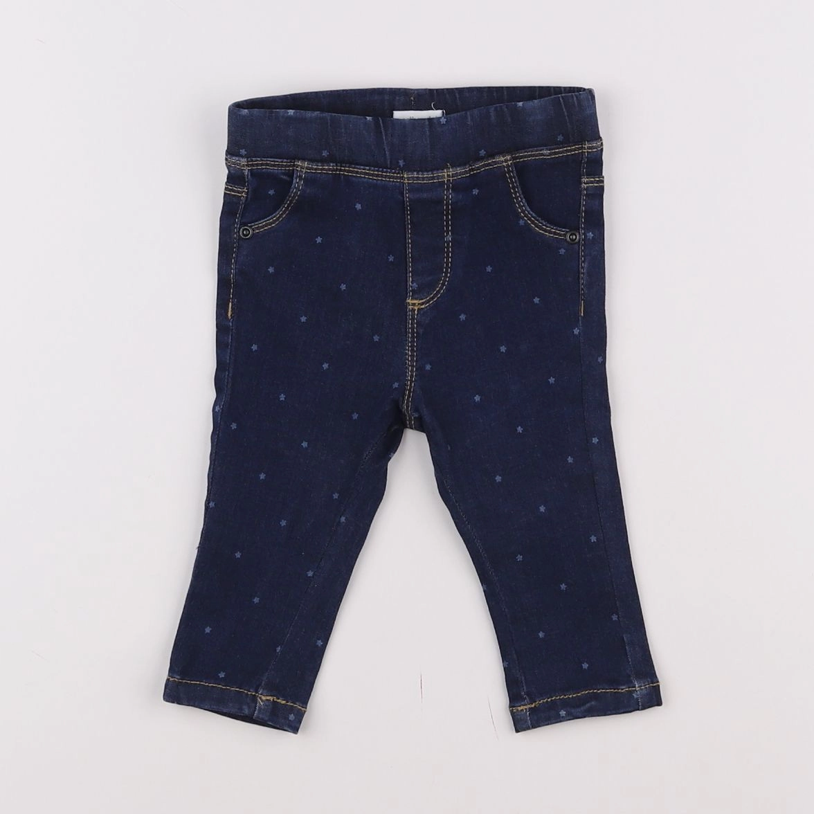 Vertbaudet - jegging bleu - 6 mois