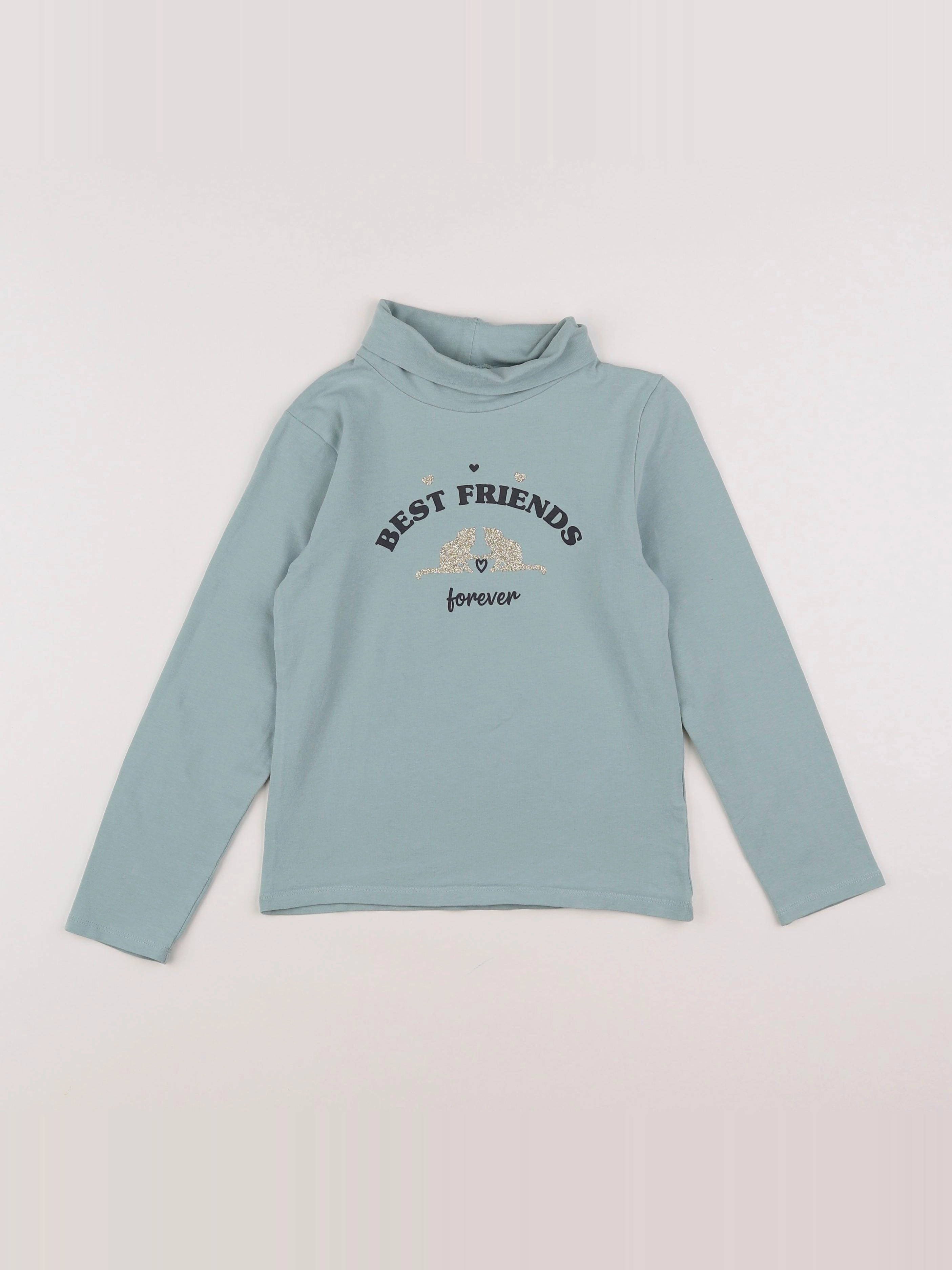 Vertbaudet - sous-pull vert - 8 ans
