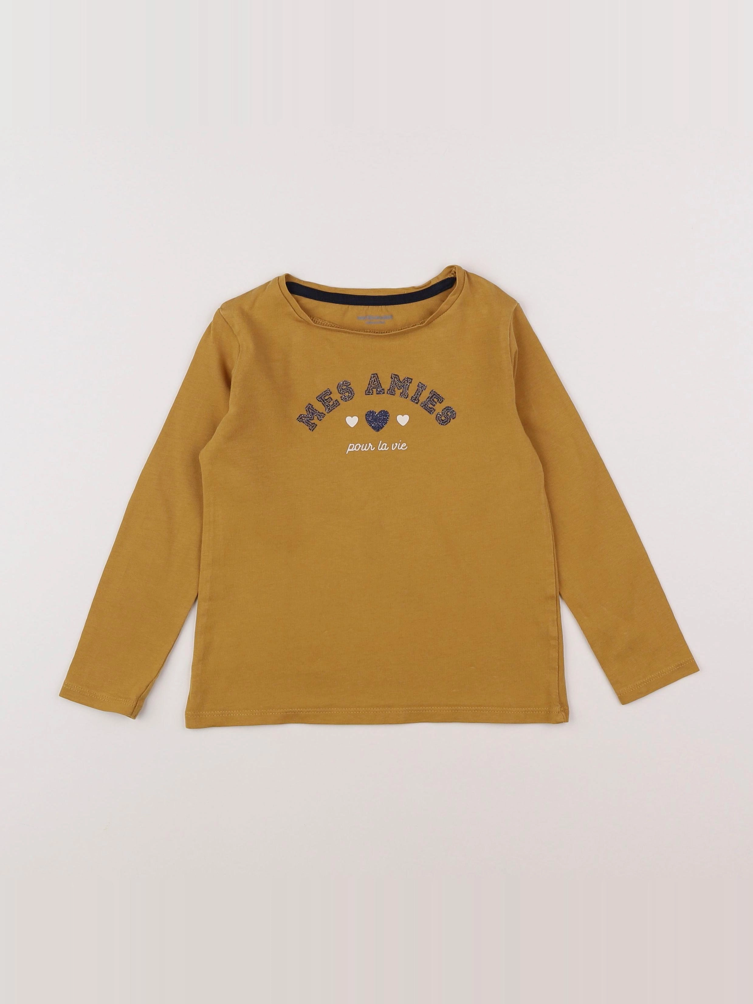 Vertbaudet - tee-shirt jaune - 4 ans