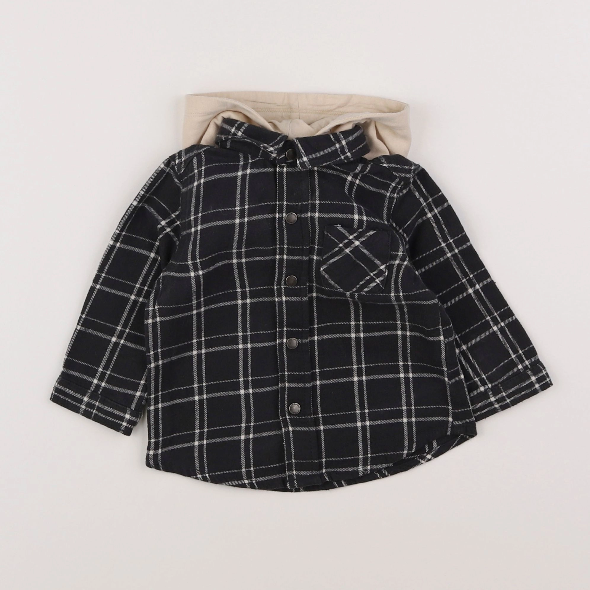 Vertbaudet - chemise noir - 9 mois