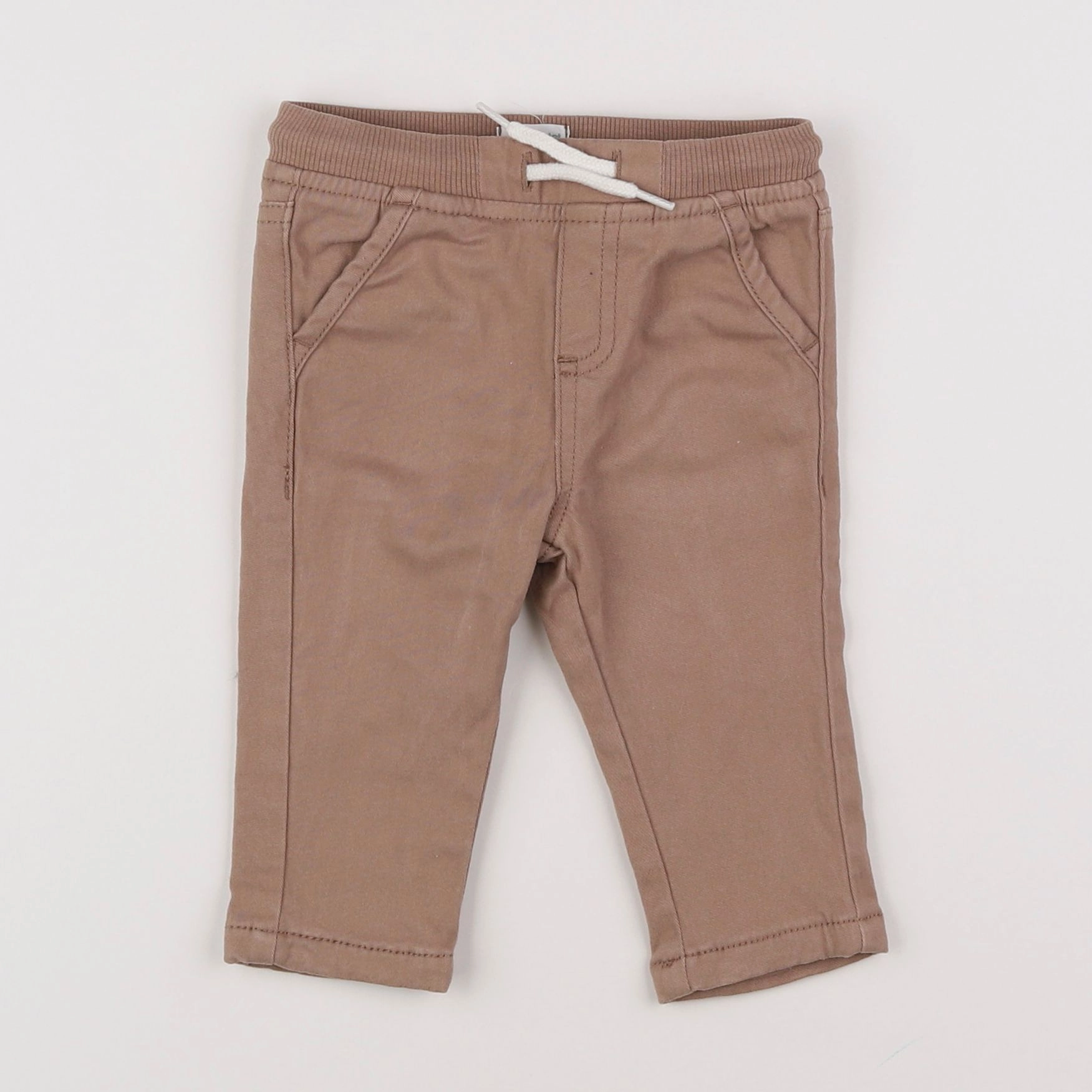 Vertbaudet - pantalon doublé marron - 6 mois
