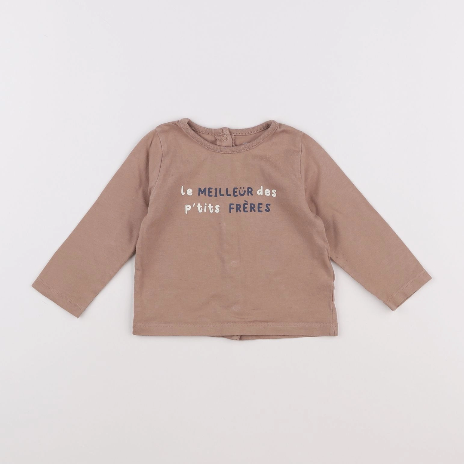 Vertbaudet - tee-shirt marron - 9 mois