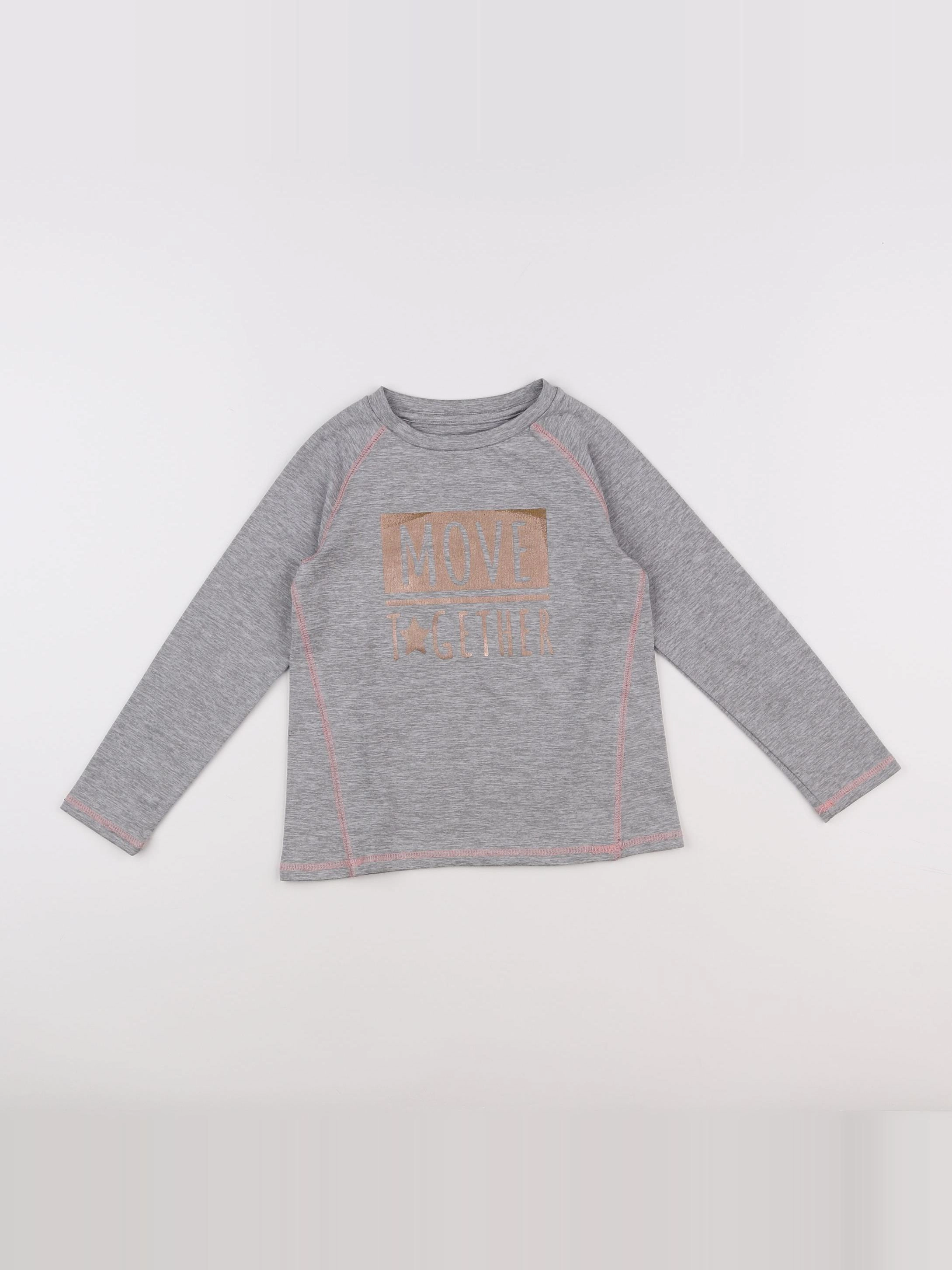 Vertbaudet - tee-shirt gris - 5 ans