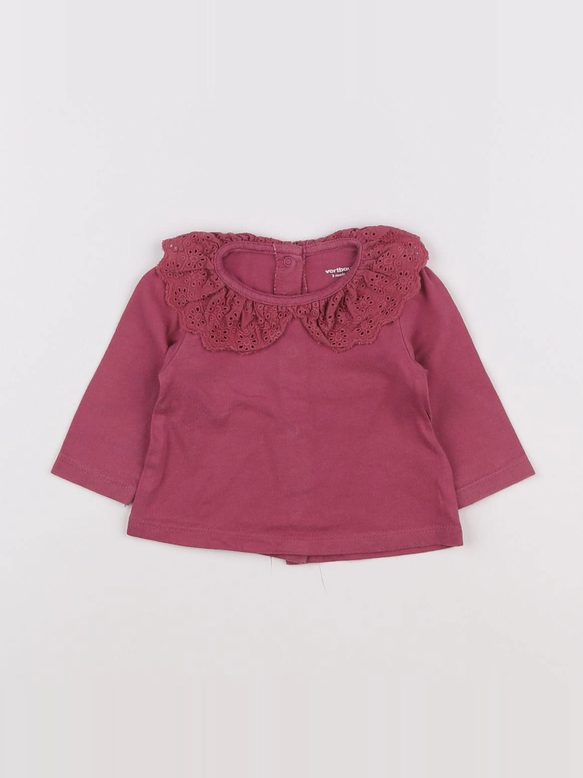 Vertbaudet - tee-shirt rouge - 3 mois