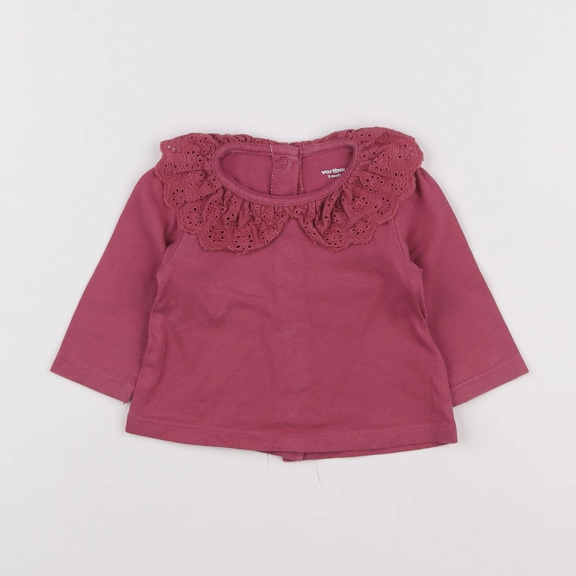 Vertbaudet - tee-shirt rouge - 3 mois