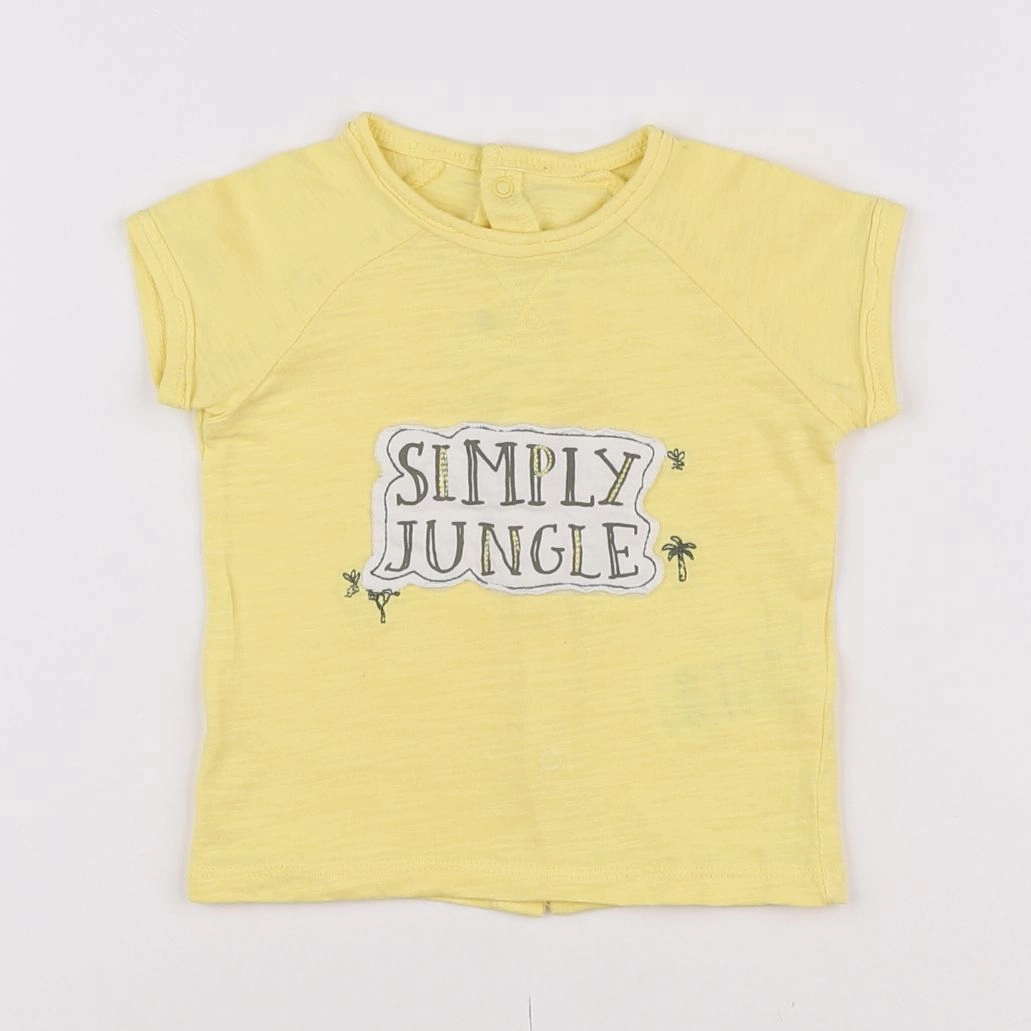 Vertbaudet - tee-shirt jaune - 6 mois
