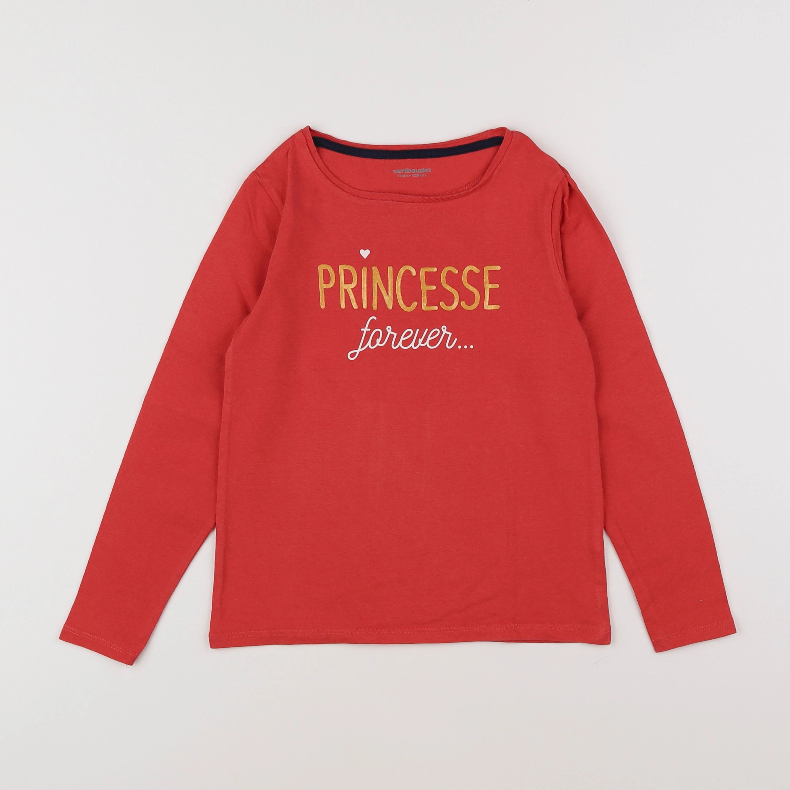 Vertbaudet - tee-shirt rouge - 8 ans