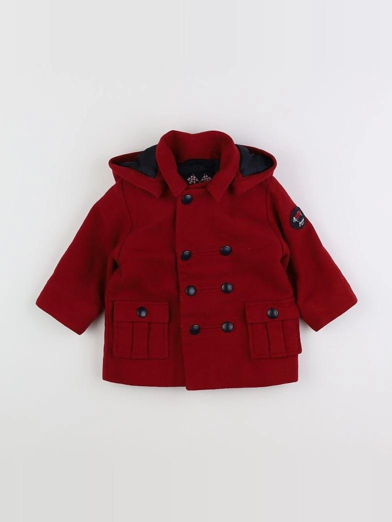 Jacadi - manteau rouge - 12 mois