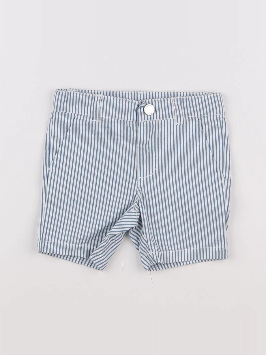 Jacadi - short blanc, bleu - 6 mois