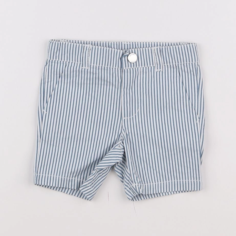 Jacadi - short blanc, bleu - 6 mois