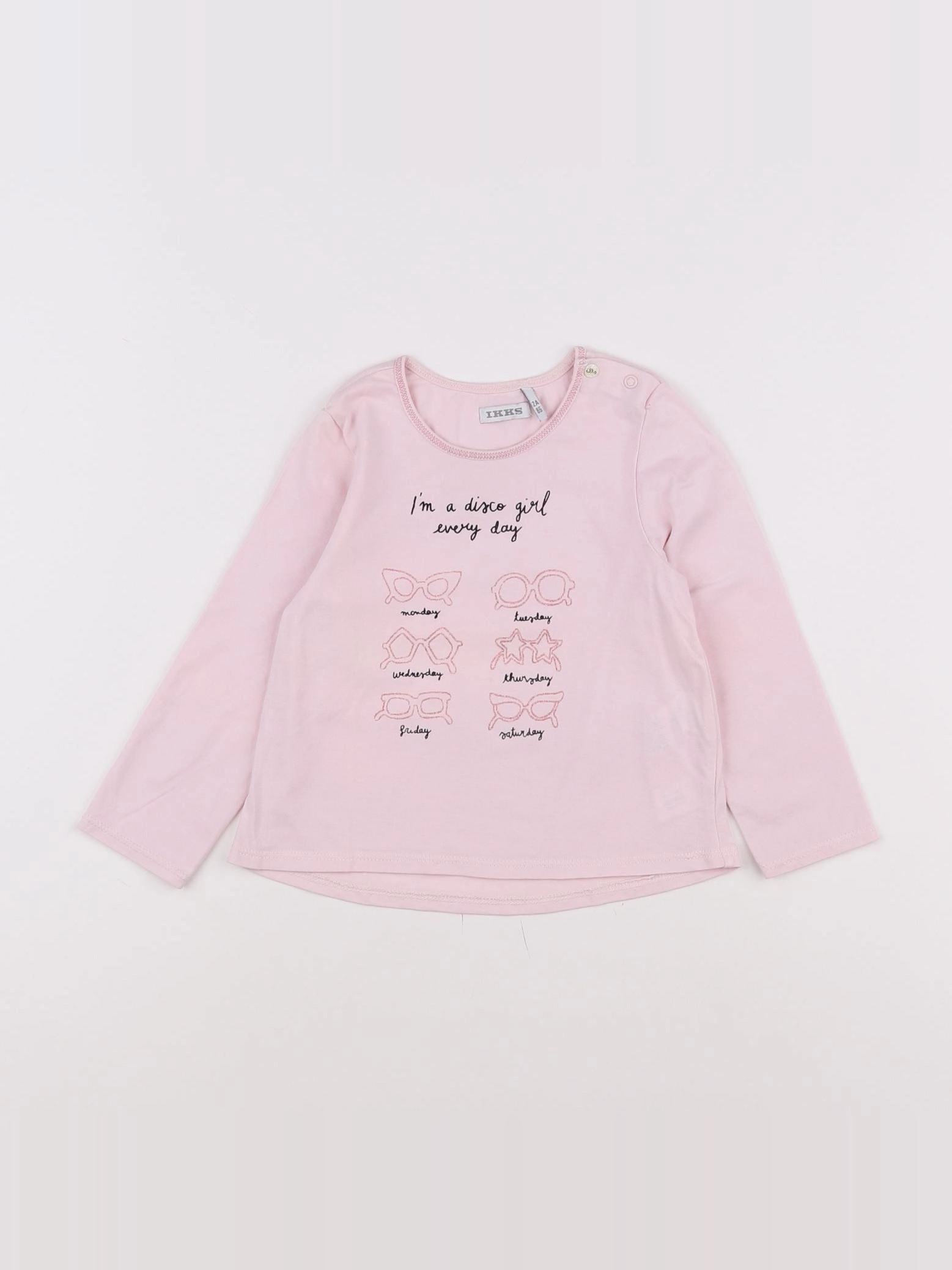 IKKS - tee-shirt rose - 2 ans