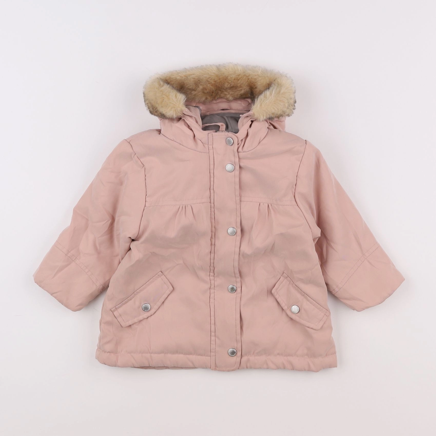 Vertbaudet - manteau rose - 12 mois