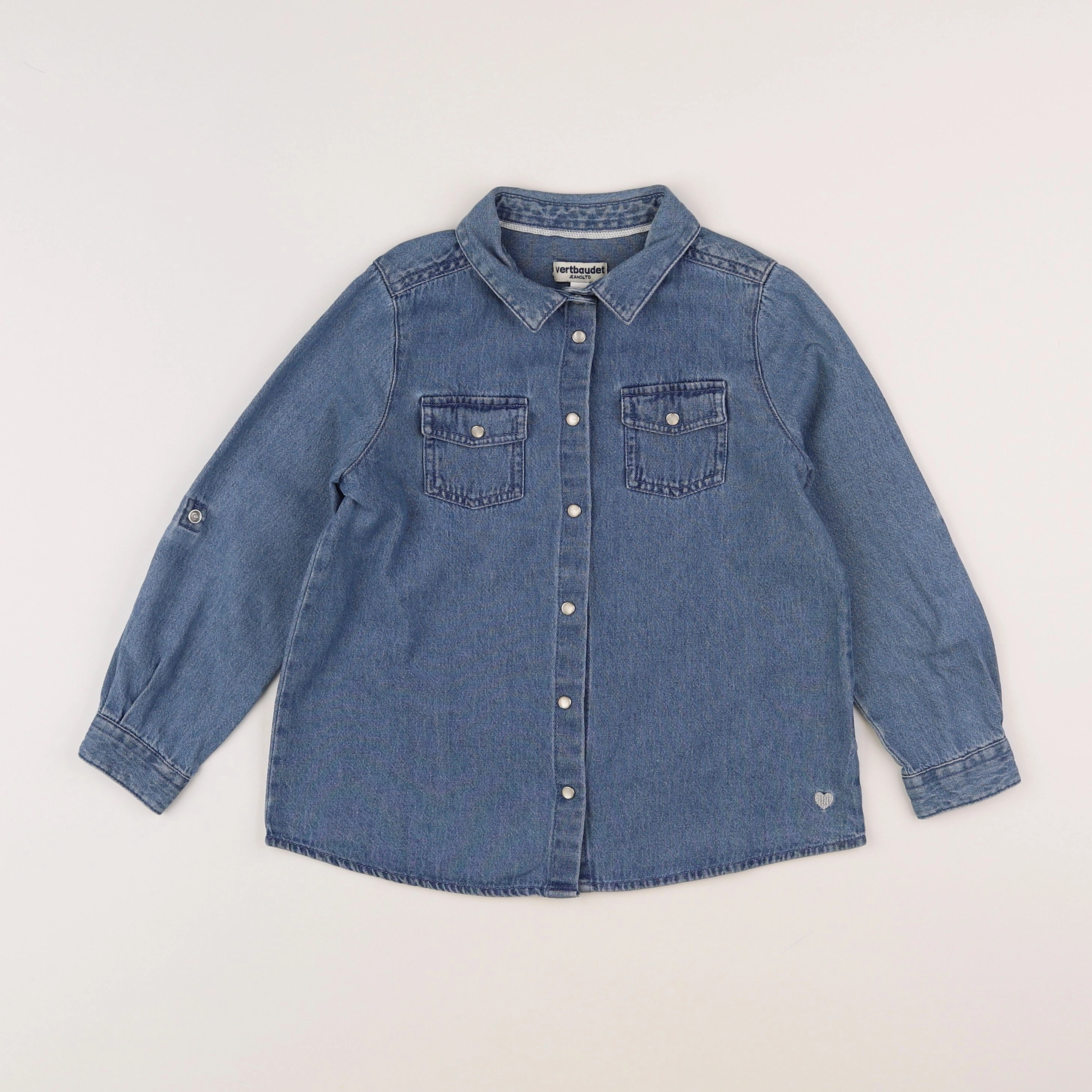 Vertbaudet - chemise bleu - 7 ans