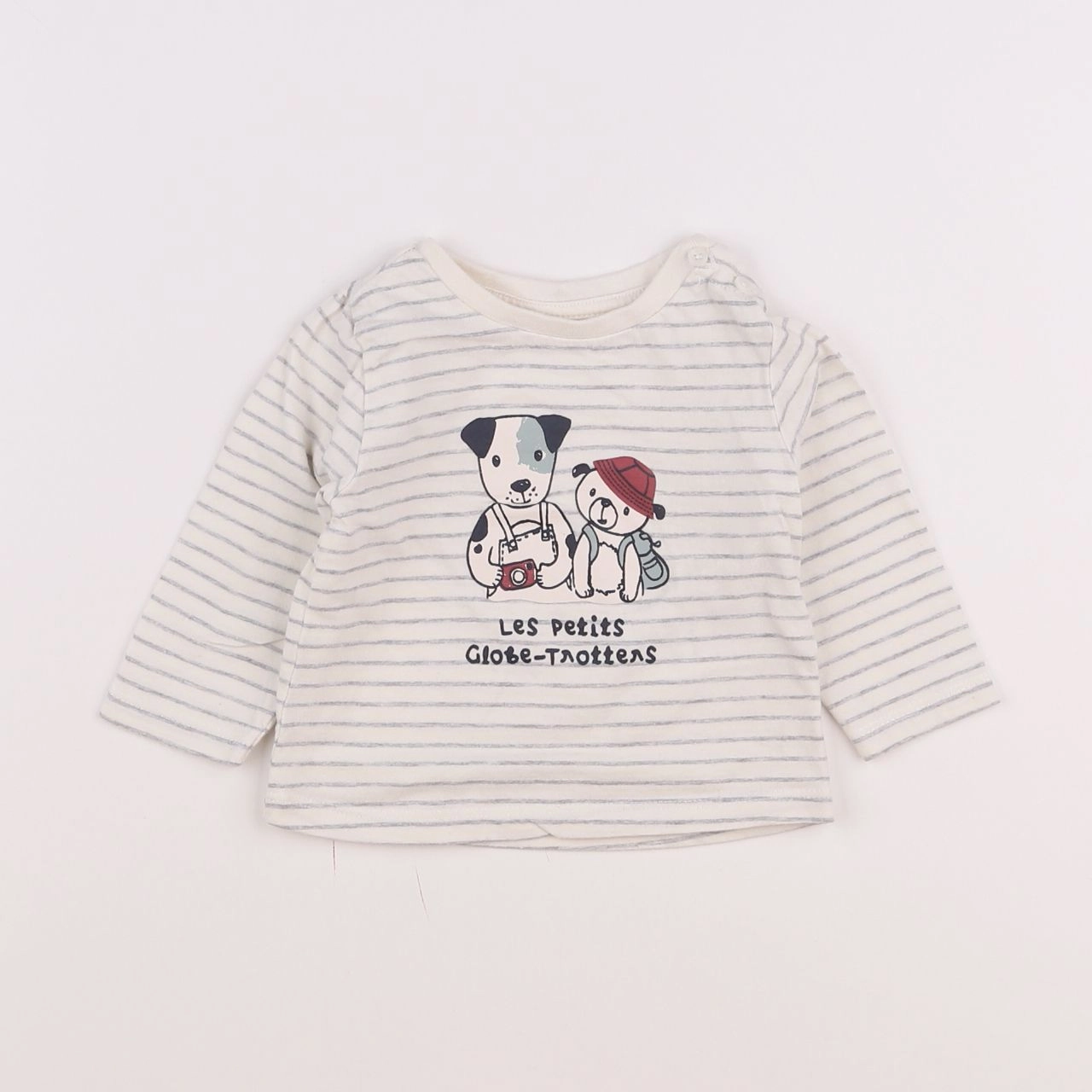 Vertbaudet - tee-shirt gris - 6 mois