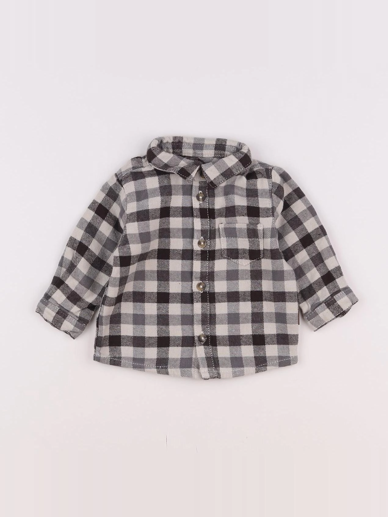 Vertbaudet - chemise marron - 6 mois