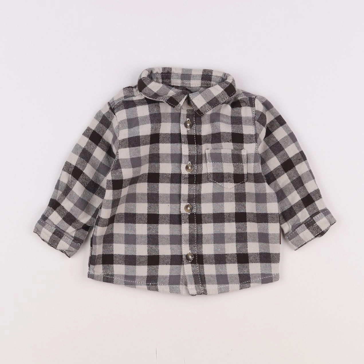 Vertbaudet - chemise marron - 6 mois