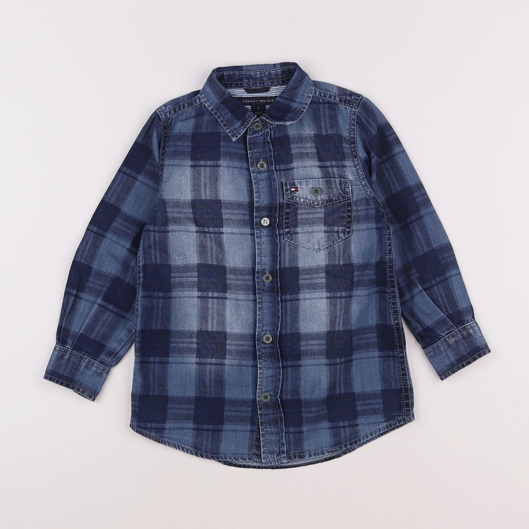 Tommy Hilfiger - chemise bleu - 4 ans