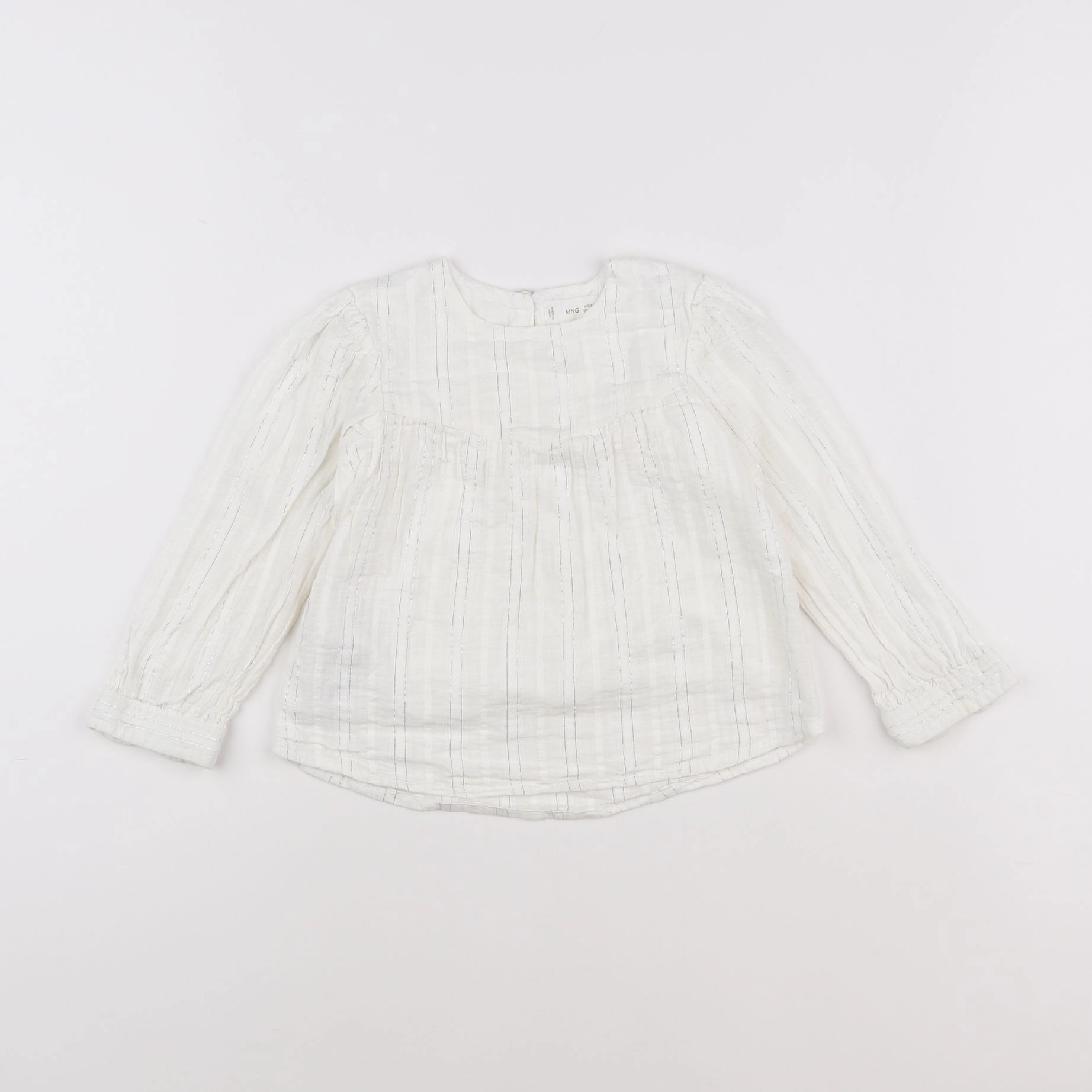 Mango - blouse blanc, argent - 2/3 ans