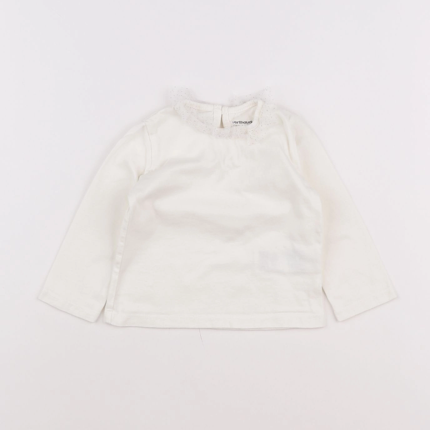 Vertbaudet - tee-shirt blanc - 12 mois