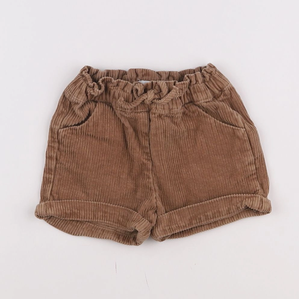 Vertbaudet - short marron - 12 mois