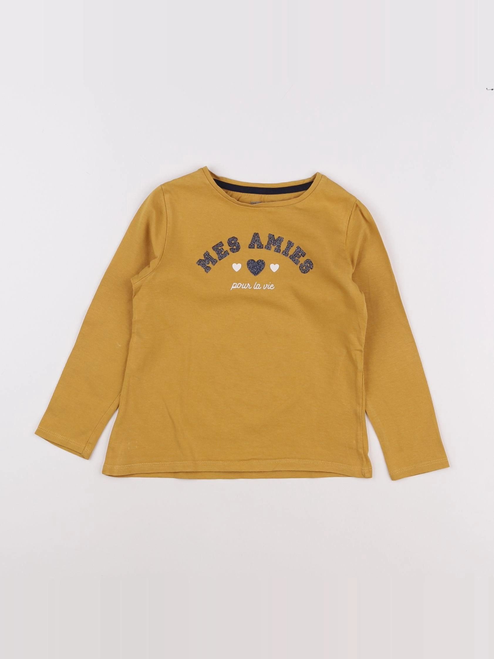 Vertbaudet - tee-shirt jaune - 6 ans