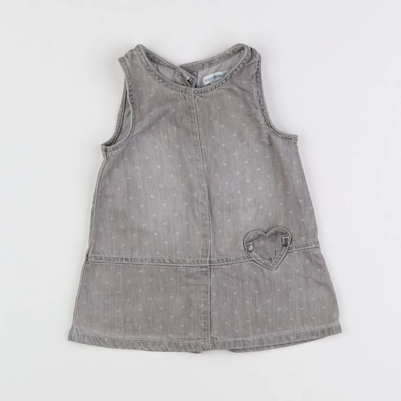 Vertbaudet - robe gris - 6 mois