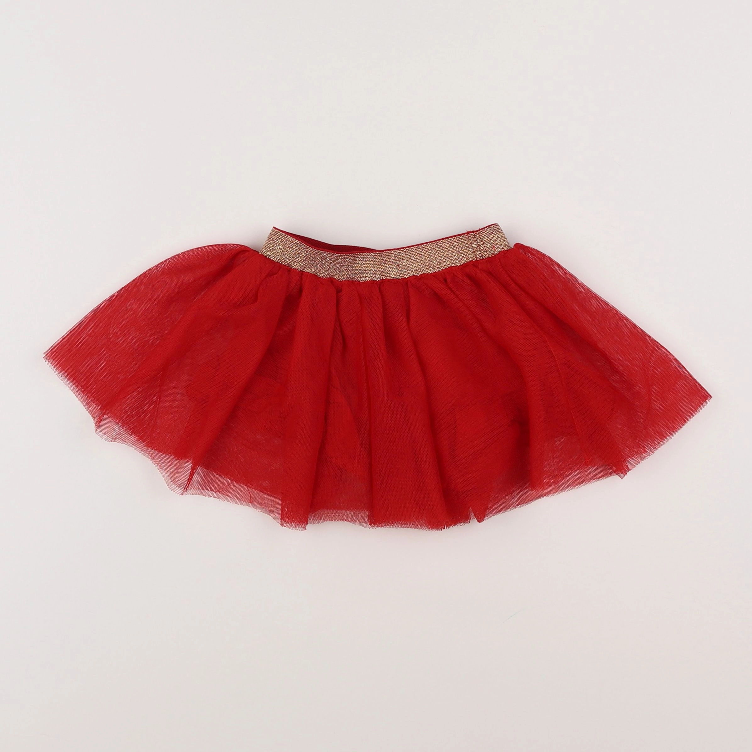 Vertbaudet - jupe rouge - 18 mois