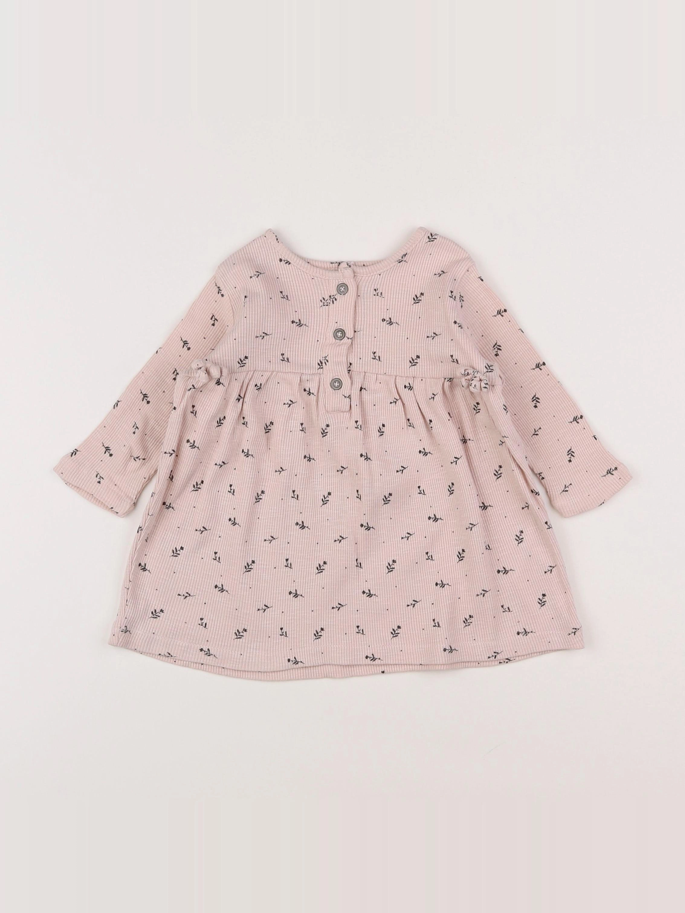 Vertbaudet - robe rose - 6 mois