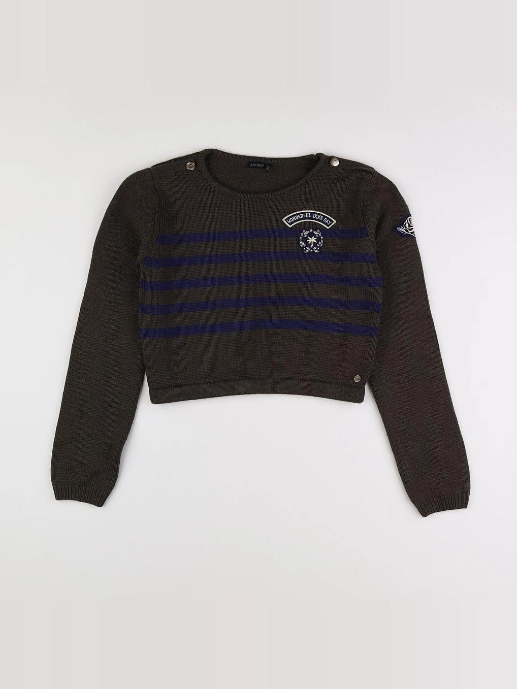 IKKS - pull vert, bleu - 12 ans