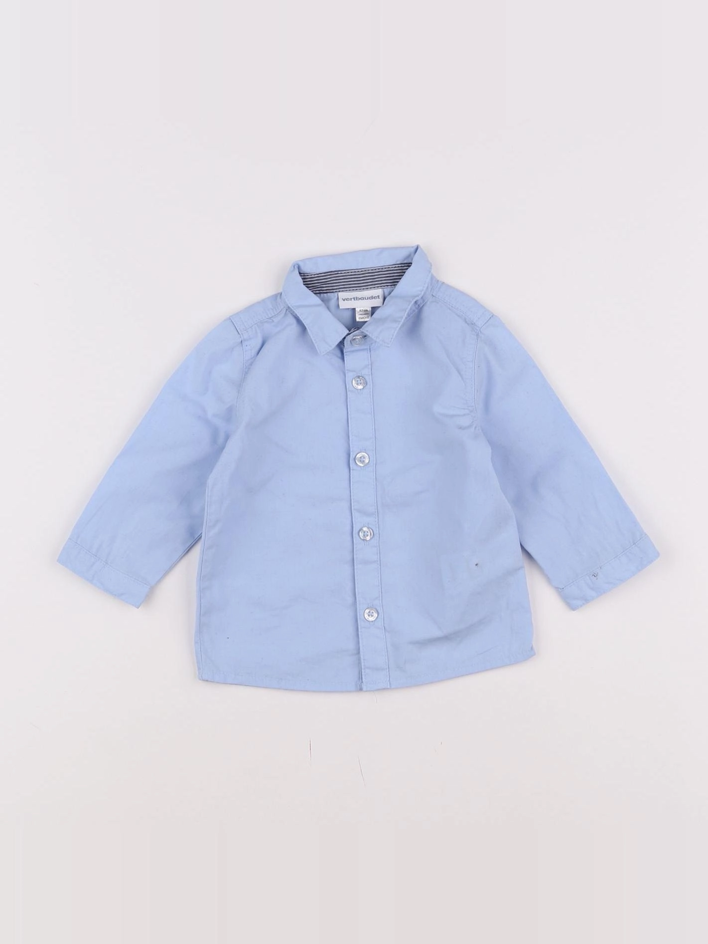 Vertbaudet - chemise bleu - 6 mois