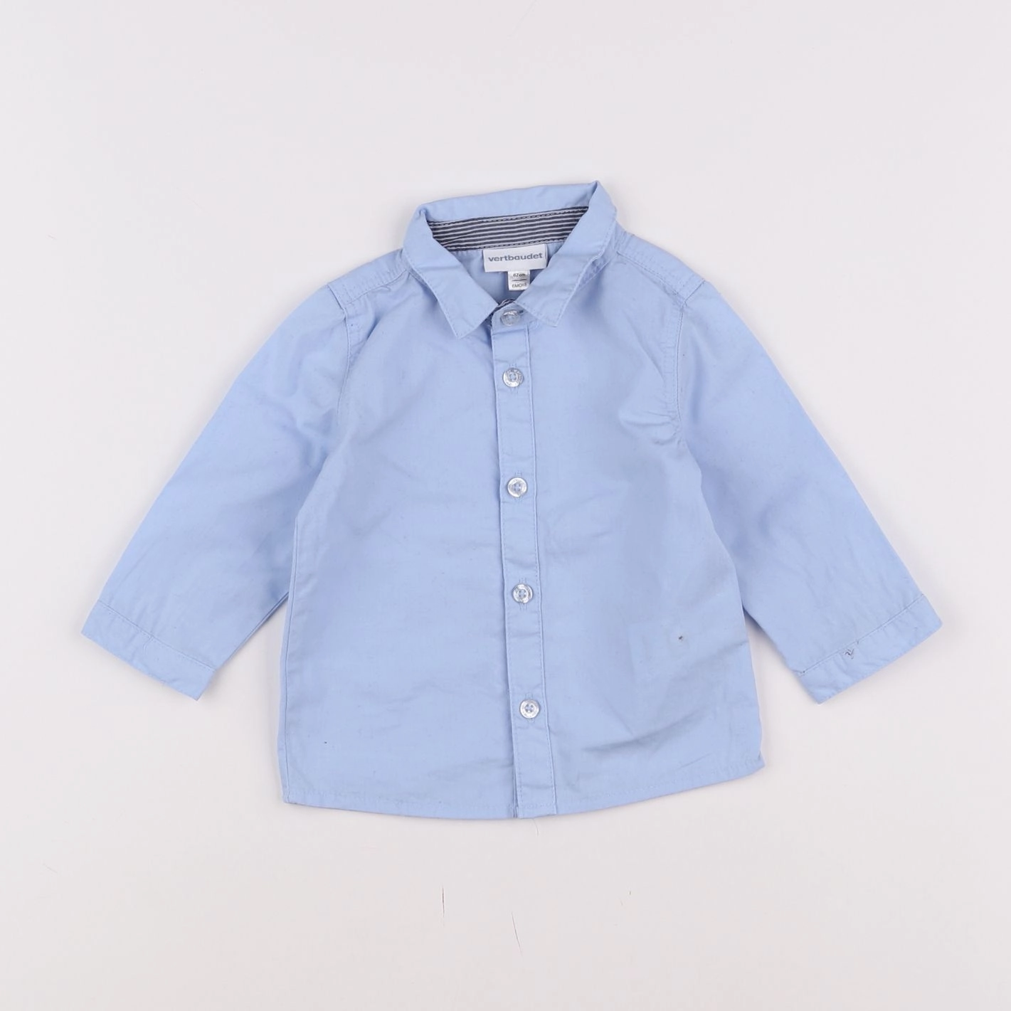 Vertbaudet - chemise bleu - 6 mois