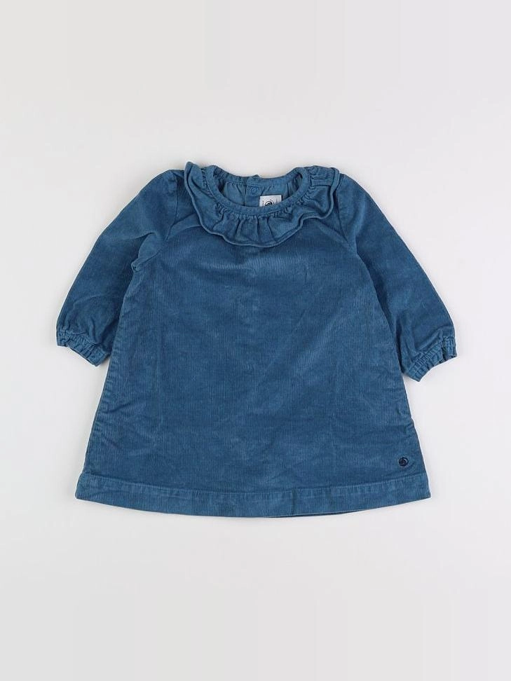 Petit Bateau - robe bleu - 12 mois