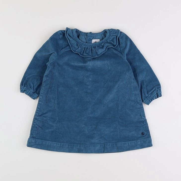 Petit Bateau - robe bleu - 12 mois