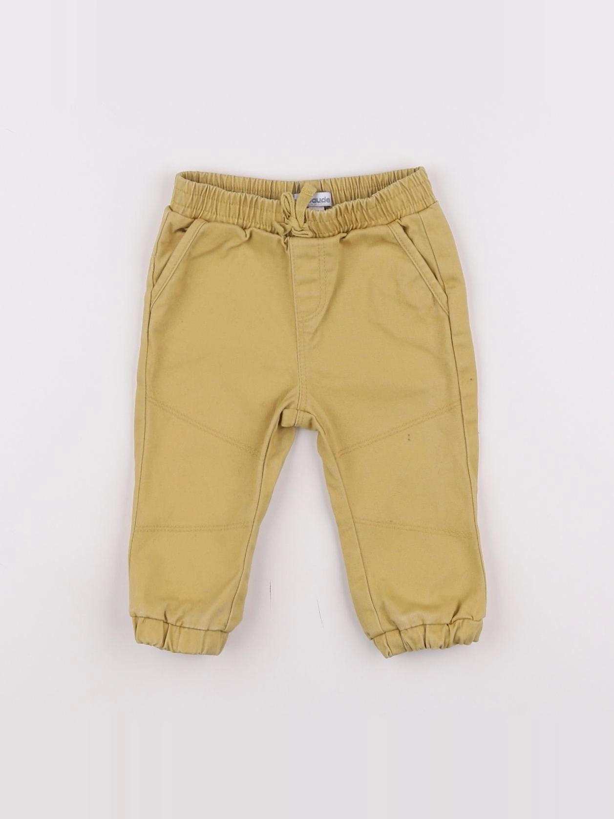 Vertbaudet - pantalon jaune - 9 mois