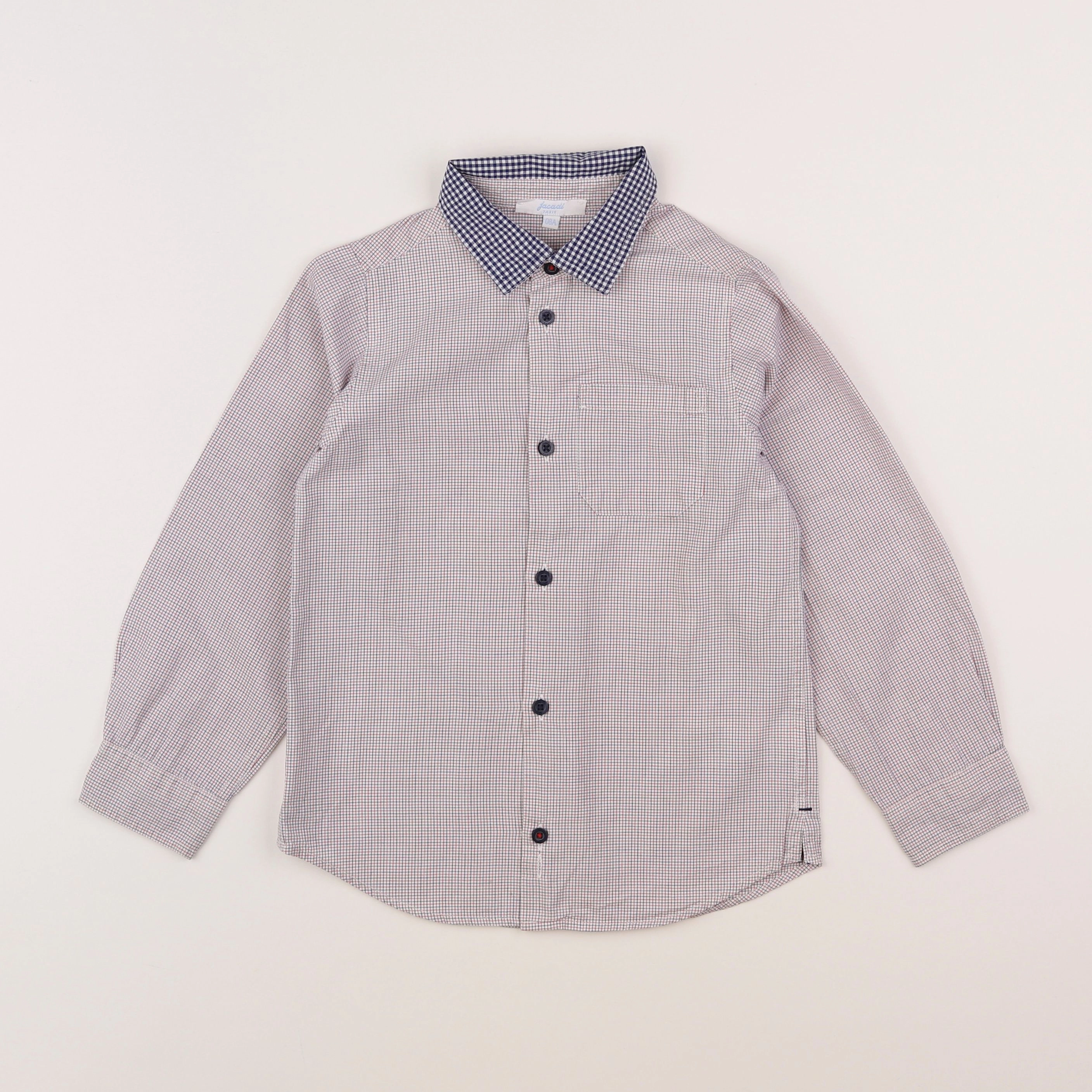 Jacadi - chemise blanc, rouge - 6 ans