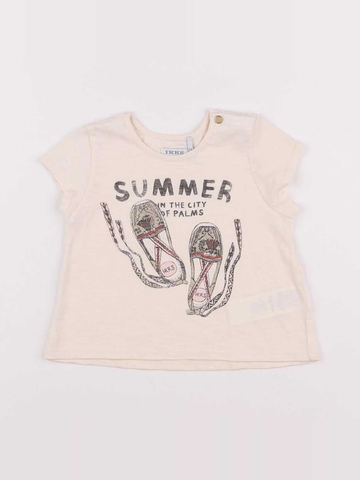 IKKS - tee-shirt beige - 18 mois