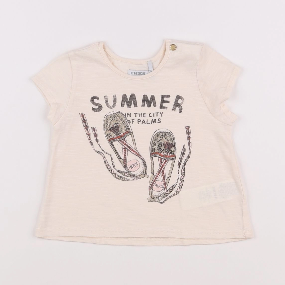 IKKS - tee-shirt beige - 18 mois