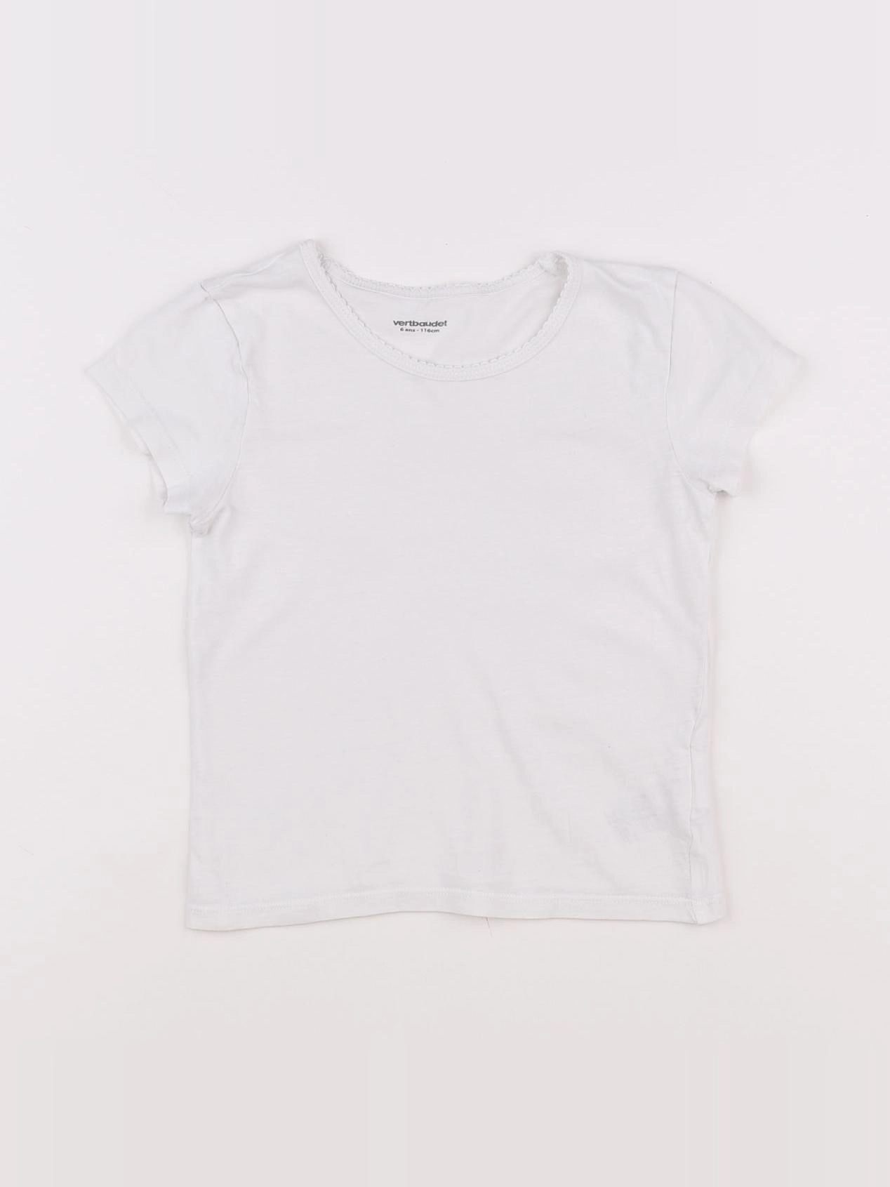 Vertbaudet - maillot de corps blanc - 6 ans