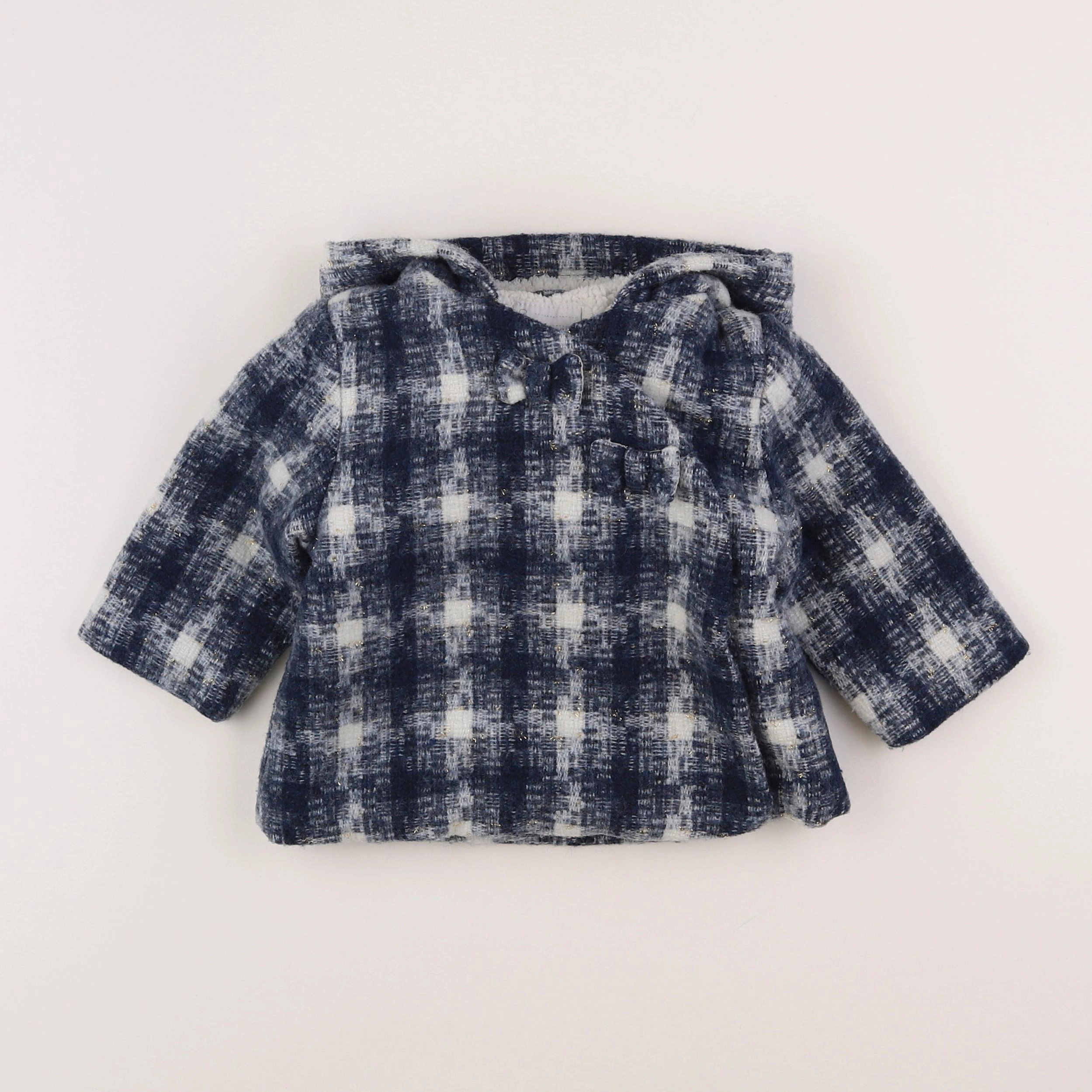 Vertbaudet - veste bleu, or - 12 mois