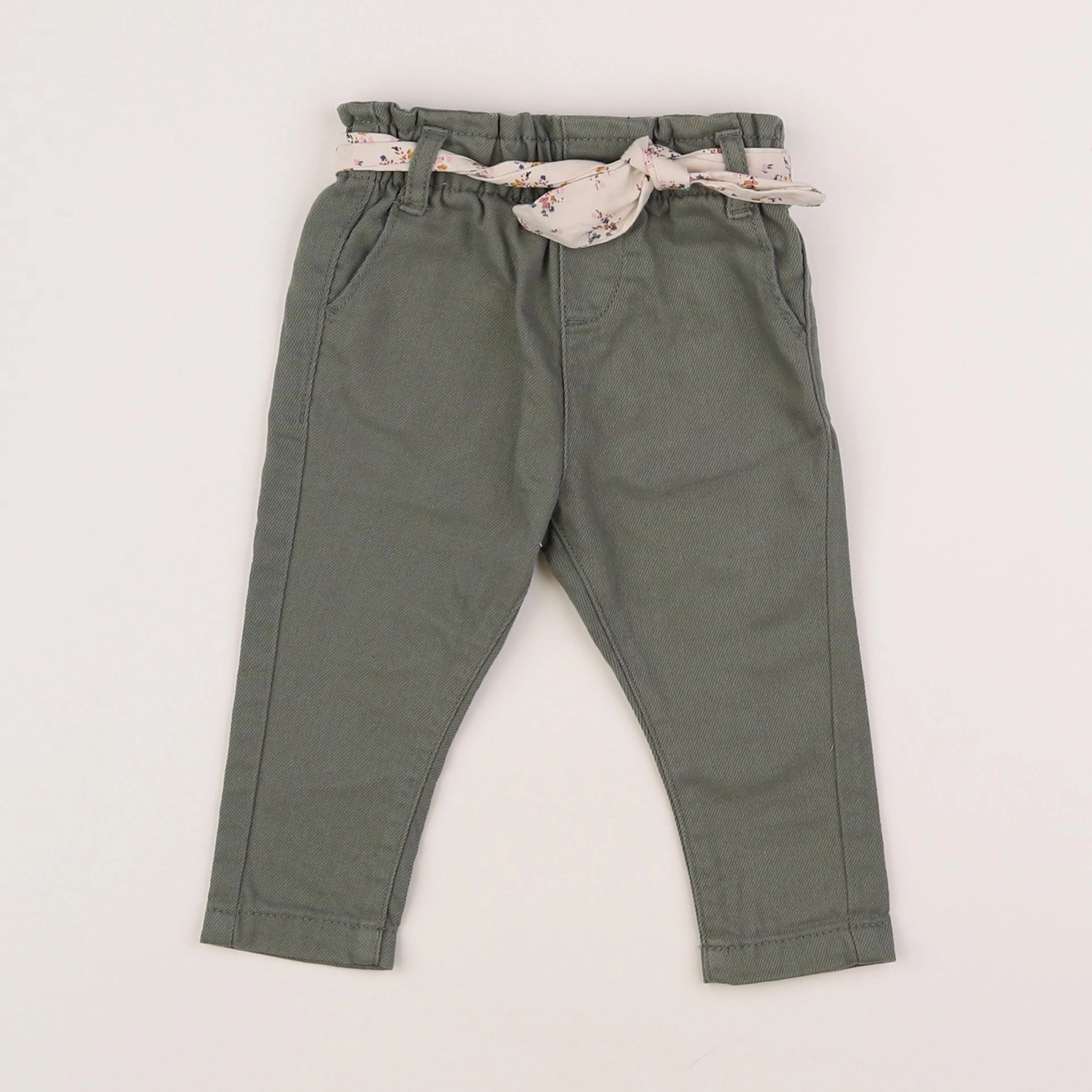Vertbaudet - pantalon vert - 6 mois