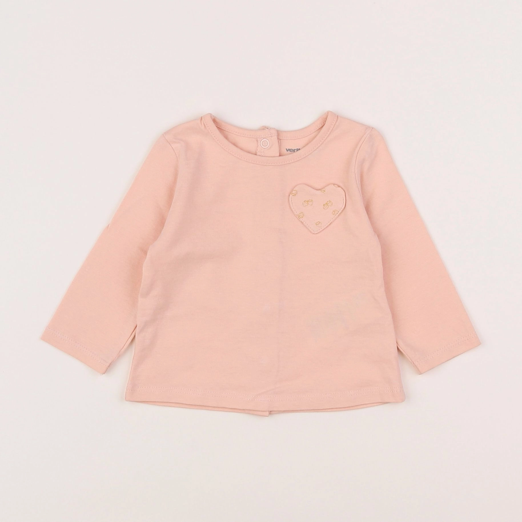 Vertbaudet - tee-shirt rose - 3 mois