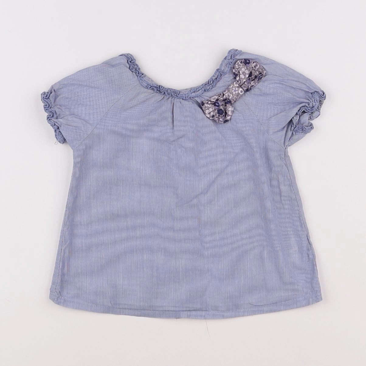 Vertbaudet - blouse bleu - 12 mois