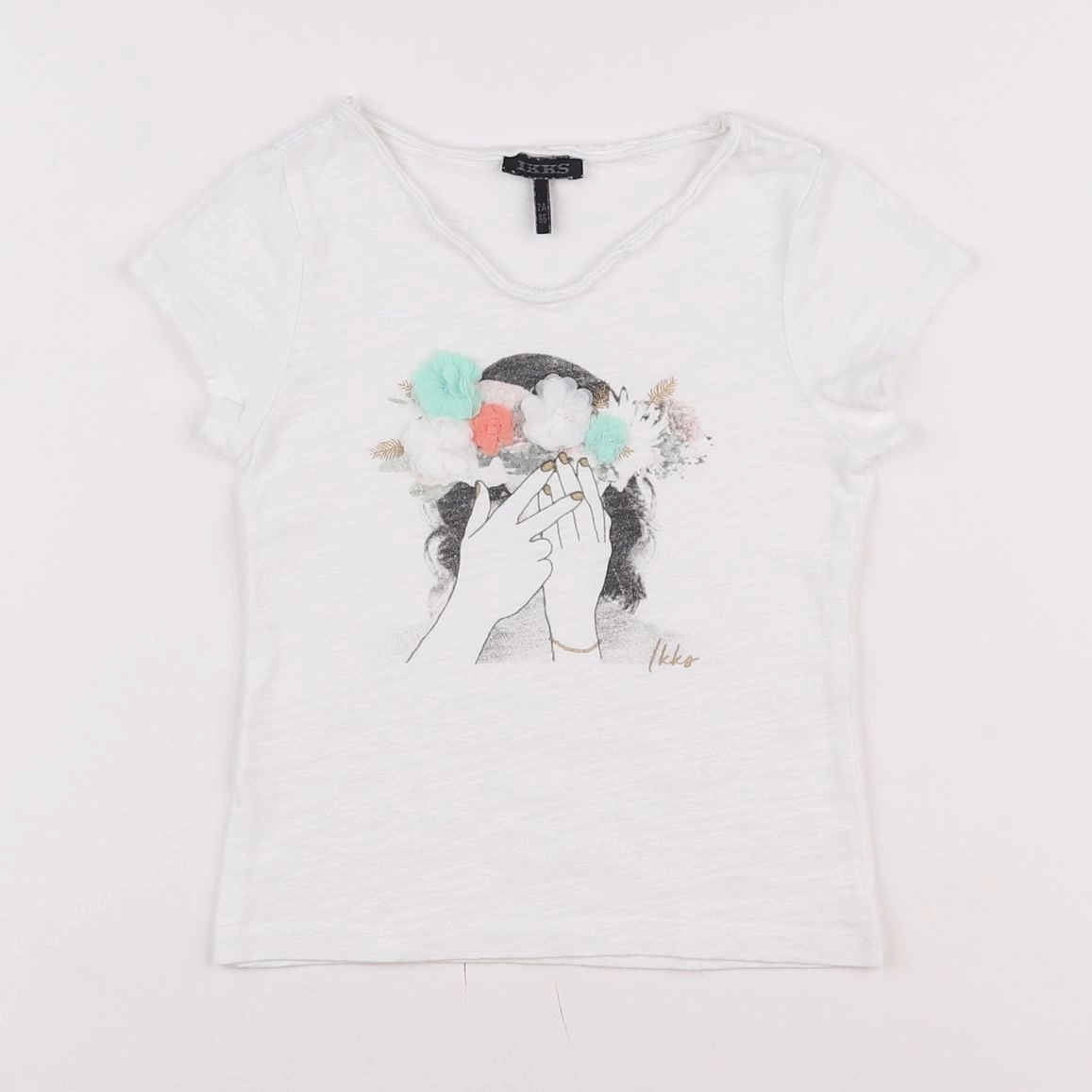 IKKS - tee-shirt beige, vert - 2 ans