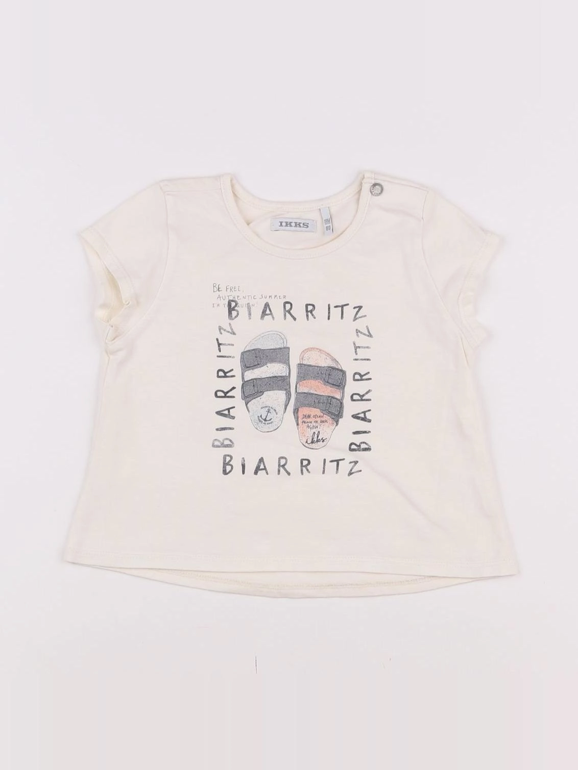 IKKS - tee-shirt beige - 18 mois